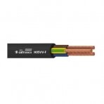 Varinis kabelis 4x1,0, lankstus, apvalus H05VV-F 4G1,0 (1m), juodas