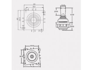 Vairalazdė | joystick | 4 kryptys | 5A | 10kΩ | 4NO+NC | D22 2 Vairalazdė | joystick | 4 kryptys | 5A | 10kΩ | 4NO+NC | D22 2