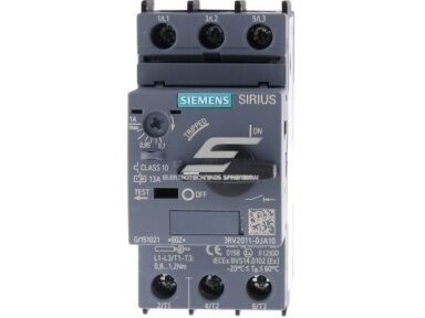 Variklio apsauga | automatinis jungiklis | 7-10A | 4 kW | Siemens | S00 | 3RV2011-1JA10 | 4011209712492 Variklio apsauga | automatinis jungiklis | 7-10A | 4 kW | Siemens | S00 | 3RV2011-1JA10 | 4011209712492