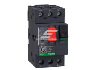 Variklio apsauga | automatinis jungiklis | su reguliuojama šilumine apsauga | 20-25A | 11kW | Tesys | GV2ME22 Variklio apsauga | automatinis jungiklis | su reguliuojama šilumine apsauga | 20-25A | 11kW | Tesys | GV2ME22