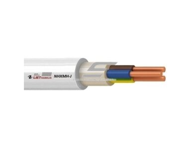 Kabelis 5x2,5mm2 | varinis | monolitinis | behalogeninis | NHXMH-J 5X2,5 | 1m | baltas Kabelis 5x2,5mm2 | varinis | monolitinis | behalogeninis | NHXMH-J 5X2,5 | 1m | baltas