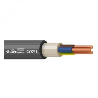 CYKY 5x2,5 | Copper power cable | CYKY-L 5G2,5 | 1m | black CYKY 5x2,5 | Copper power cable | CYKY-L 5G2,5 | 1m | black