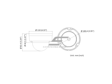 Vaizdo stebėjimo IP kamera | 2MP | IP67 | Dome | DS-2CD1123G0E-I | Hikvision 3