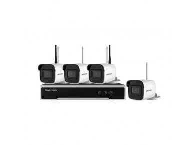 Vaizdo stebėjimo IP kamerų komplektas | 4 Bullet kameros 4MP | 1TB įrašymo įrenginys | IP66 | Wi-Fi | NK44W0H1TWD | Hikvision Vaizdo stebėjimo IP kamerų komplektas | 4 Bullet kameros 4MP | 1TB įrašymo įrenginys | IP66 | Wi-Fi | NK44W0H1TWD | Hikvision
