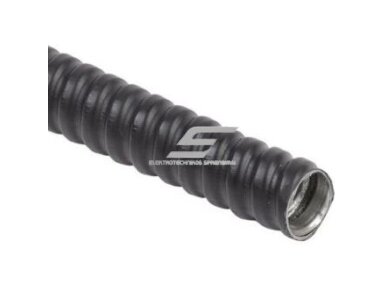 Gofruotas gumuotas metalinis vamzdis | D15mm | po 50m | su viela | metalas | elektros instaliacijai | juodas | 1m | IEK | CMP10-15-050 | 4606056249064