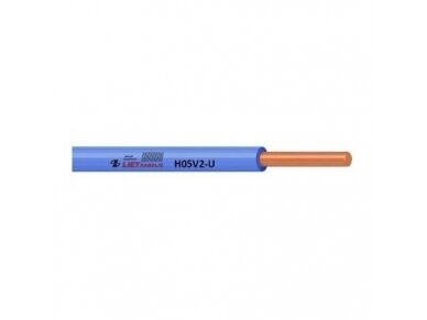 Laidas 0,5mm2 | varinis | viengyslis | monolitinis | H05V2-U 0,5 | 1m | mėlynas Laidas 0,5mm2 | varinis | viengyslis | monolitinis | H05V2-U 0,5 | 1m | mėlynas