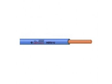 Laidas 1mm2 | varinis | viengyslis | monolitinis | H05V-U 1,0 | 1m | mėlynas Laidas 1mm2 | varinis | viengyslis | monolitinis | H05V-U 1,0 | 1m | mėlynas
