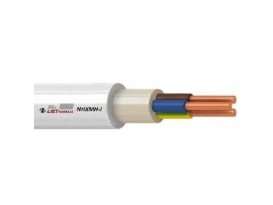 Kabelis 5x2,5mm2 | varinis | monolitinis | behalogeninis | NHXMH-J 5X2,5 | 1m | baltas Kabelis 5x2,5mm2 | varinis | monolitinis | behalogeninis | NHXMH-J 5X2,5 | 1m | baltas