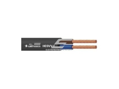 Lankstus varinis kabelis H03VV-F | 4G0,75 mm² | 300/300 V | apvalus | juodas | 1 m | Lietkabelis Lankstus varinis kabelis H03VV-F | 4G0,75 mm² | 300/300 V | apvalus | juodas | 1 m | Lietkabelis