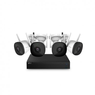 Inteligentny | Zestaw kamer do monitoringu IP 1080P H.265 BULLET Wi-Fi i rejestrator NVR 1TB | 4 kanały | IP67 | KIT/NVR1104HS-W-S2/4-F22 IMOU Inteligentny | Zestaw kamer do monitoringu IP 1080P H.265 BULLET Wi-Fi i rejestrator NVR 1TB | 4 kanały | IP67 | KIT/NVR1104HS-W-S2/4-F22 IMOU