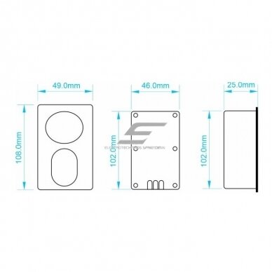 Mirror speakers | Bluetooth 5.0 | 24V | 9W | silver | IP54 | 2 pcs. 1 Mirror speakers | Bluetooth 5.0 | 24V | 9W | silver | IP54 | 2 pcs. 1