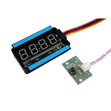 Time and temperature display for mirror with switch | 12/24VDC | 5A | IP54 Time and temperature display for mirror with switch | 12/24VDC | 5A | IP54