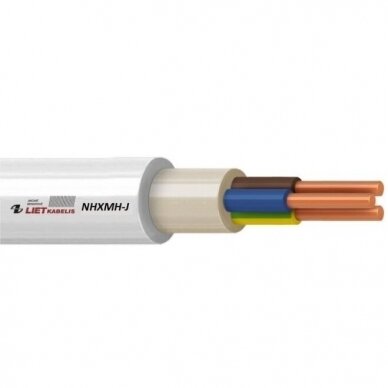 Kabelis 5x2,5 mm² | vara | monolīts | bezhalogēnu | NHXMH-J 5x2,5 | 1 m | balts Kabelis 5x2,5 mm² | vara | monolīts | bezhalogēnu | NHXMH-J 5x2,5 | 1 m | balts