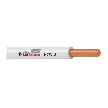 Wire 10mm² | copper | single-core | solid | H07V-U 10 | 1m | white