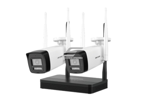 Vaizdo stebėjimo IP kamerų komplektas | 2 Bullet kameros 4MP | 512GB įrašymo įrenginys | IP66 | Wi-Fi | NKS424W0H | Hikvision