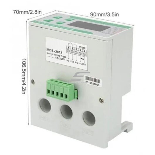 Przekaźnik ochrony silnika | ochrona przed przeciążeniem | cyfrowy | 1F | AC230V | 2-99A 2
