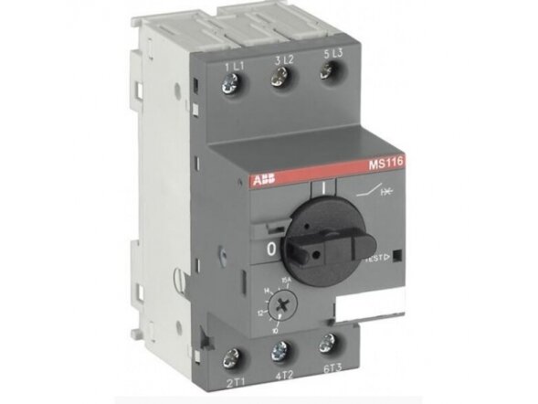 Variklio apsauga | automatinis jungiklis | 1,0-1,6 A | 0,37 kW | MS116-1.6 | ABB | 1SAM250000R1006