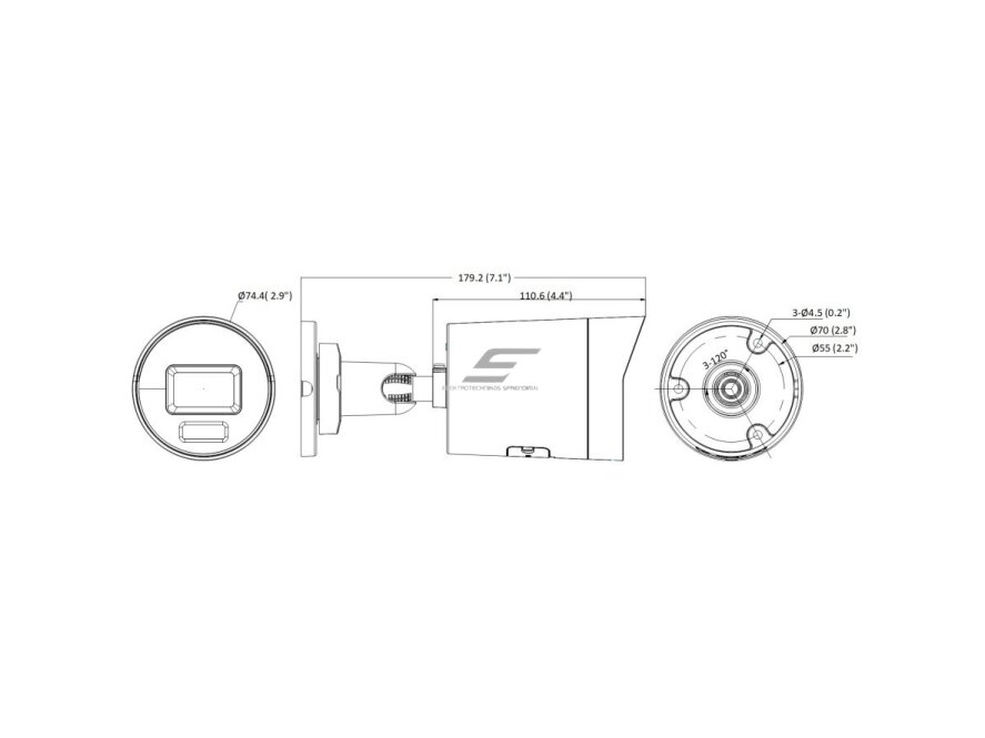 Vaizdo stebėjimo IP kamera | 4MP | IP67 | juoda | Bullet | DS-2CD2047G2H-LIU F2.8 | Hikvision 1