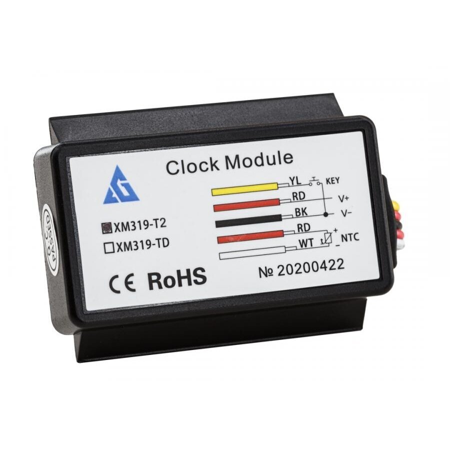 Time and temperature display for mirror with switch | 12/24VDC | 5A | IP54 1