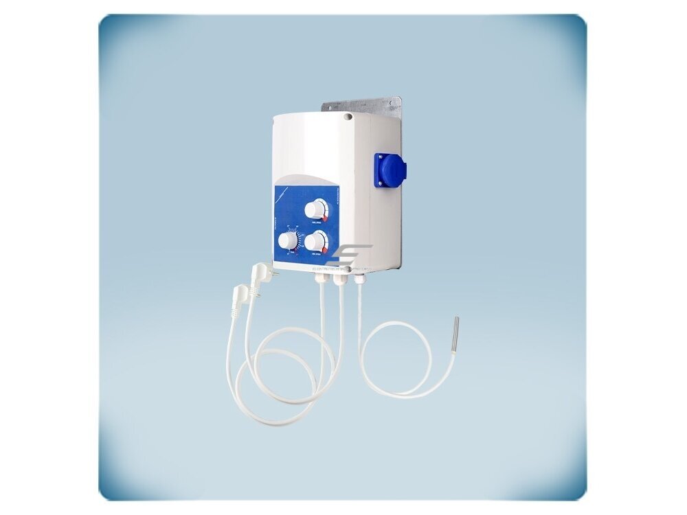 Ventiliatoriaus greičio ir elektrinio šildytuvo reguliatorius pagal temperatūrą | 5-35°C | 3A | 230VAC | Schuko lizdai | Sentera Controls | GTEE1-30-DT 1