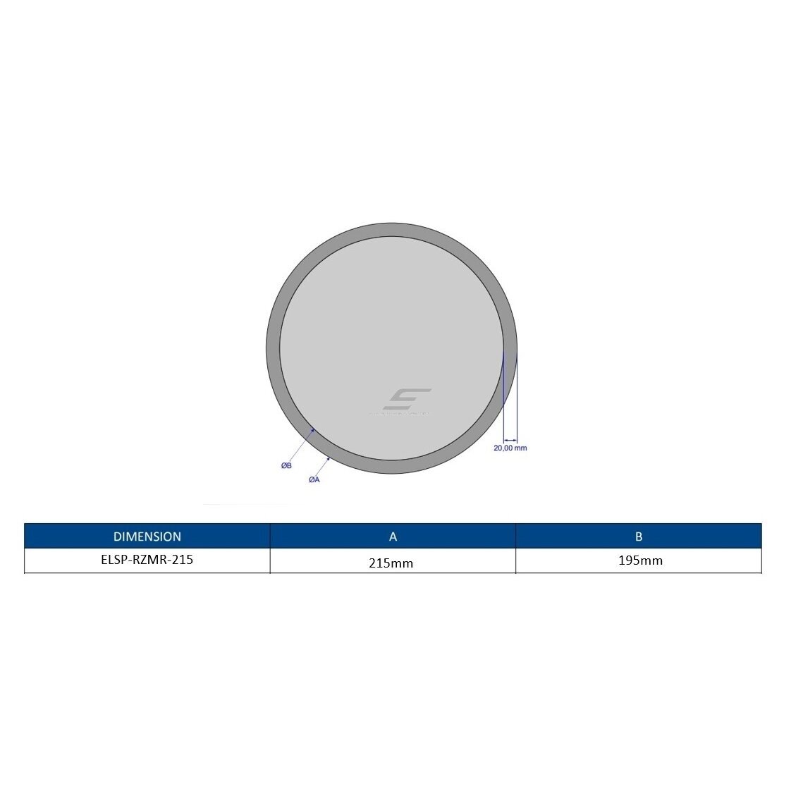 Peegel | 3x suurendus | liivapritsitud servaga | ümmargune | 215mm 1 Peegel | 3x suurendus | liivapritsitud servaga | ümmargune | 215mm 1