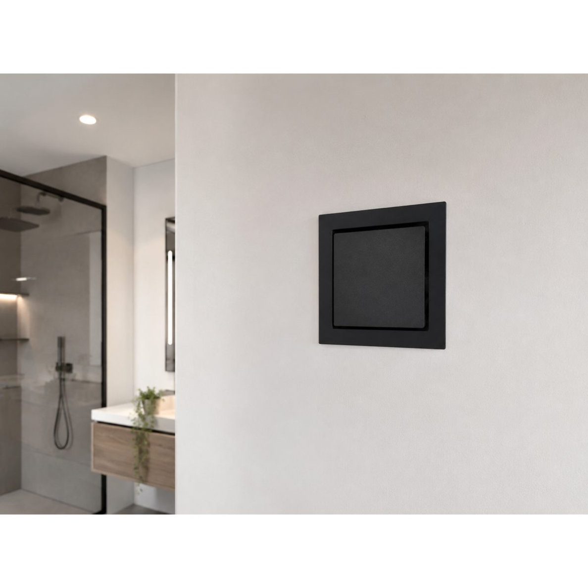Ventilācijas reste | ventilācijas sistēmām | slēptai montāžai | 290×290 mm | matēti melna | tērauds 4