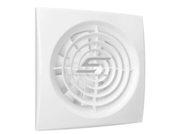Ventiliatorius su atbuliniu vožtuvu | sklende | D150 | 230V | 205x205x136mm | IP24 | plastikinis | baltos spalvos | AU6S3