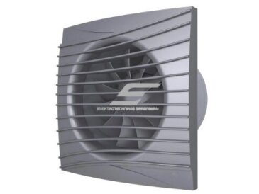 Ventiliatorius su atbuliniu vožtuvu | sklende | D100 | 230V | 155x155x108mm | IP24 | plastikinis | tamsiai pilkos spalvos | TY4STP