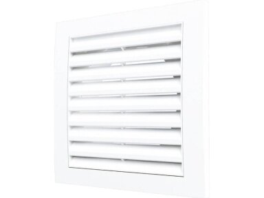 Ventiliacijos grotelės | vėdinimo sistemoms | 200x200mm | kvadratinės | nuimamos | su flanšu D150 | balta spalva | plastikinės | 2020VG15 Ventiliacijos grotelės | vėdinimo sistemoms | 200x200mm | kvadratinės | nuimamos | su flanšu D150 | balta spalva | plastikinės | 2020VG15