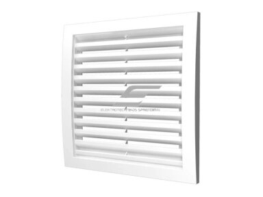 Ventiliacijos grotelės | vėdinimo sistemoms | 200x200mm | kvadratinės | nuimamos | balta spalva | plastikinės | 2020VGR