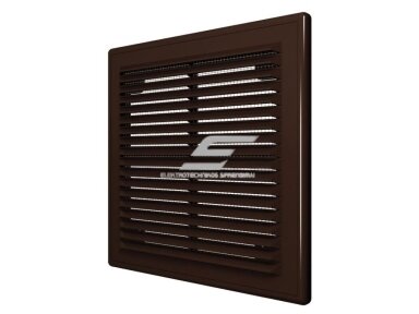 Ventiliacijos grotelės | vėdinimo sistemoms | 249x249mm | kvadratinės | nuimamos | ruda spalva | plastikinės | 2525VGNBR
