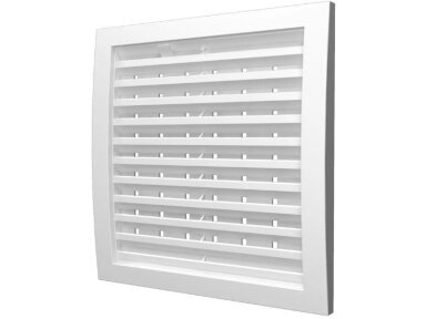 Ventiliacijos grotelės | vėdinimo sistemoms | 350x350mm | kvadratinės | išorinės | nuimamos | balta spalva | plastikinės | 3535VGB Ventiliacijos grotelės | vėdinimo sistemoms | 350x350mm | kvadratinės | išorinės | nuimamos | balta spalva | plastikinės | 3535VGB