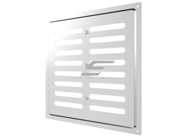Ventiliacijos grotelės | vėdinimo sistemoms | 250х250mm | blizgios sidabrinės spalvos | cinkuotas plienas Ventiliacijos grotelės | vėdinimo sistemoms | 250х250mm | blizgios sidabrinės spalvos | cinkuotas plienas