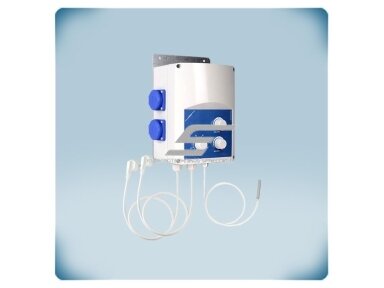 Ventiliatoriaus greičio ir elektrinio šildytuvo reguliatorius pagal temperatūrą | 5-35°C | 6A | 230VAC | Schuko lizdai | Sentera Controls | GTEE1-60-DT