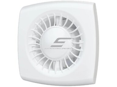Ventiliatorius su atbuliniu vožtuvu | sklende | D100 | 230V | 151x151x70mm | IP24 | plastikinis | baltos spalvos | WD100S
