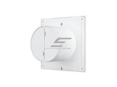 Ventiliatorius su atbuliniu vožtuvu sklende | D100 | 230V | 160x160x92mm | plastikas | balta | PL43 Ventiliatorius su atbuliniu vožtuvu sklende | D100 | 230V | 160x160x92mm | plastikas | balta | PL43