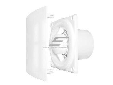 Ventiliatorius su atbuliniu vožtuvu sklende | D100 | 230V | 172x172x118mm | plastikas | balta | QDR4S Ventiliatorius su atbuliniu vožtuvu sklende | D100 | 230V | 172x172x118mm | plastikas | balta | QDR4S