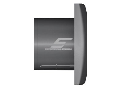 Ventiliatorius su atbuliniu vožtuvu | sklende | D100 | 230V | 155x155x101mm | IP24 | plastikinis | tamsiai pilkos spalvos | AU4STP Ventiliatorius su atbuliniu vožtuvu | sklende | D100 | 230V | 155x155x101mm | IP24 | plastikinis | tamsiai pilkos spalvos | AU4STP