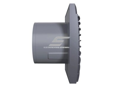 Ventiliatorius su atbuliniu vožtuvu | sklende | D100 | 230V | 155x155x108mm | IP24 | plastikinis | tamsiai pilkos spalvos | TY4STP Ventiliatorius su atbuliniu vožtuvu | sklende | D100 | 230V | 155x155x108mm | IP24 | plastikinis | tamsiai pilkos spalvos | TY4STP