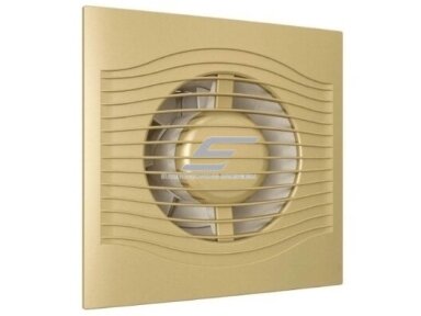 Ventiliatorius su atbuliniu vožtuvu | sklende | D100 | 230V | 160x160x92mm | IP24 | plastikinis | aukso/šampano spalvos | PL4SA Ventiliatorius su atbuliniu vožtuvu | sklende | D100 | 230V | 160x160x92mm | IP24 | plastikinis | aukso/šampano spalvos | PL4SA