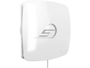 Ventiliatorius su atbuliniu vožtuvu | sklende | su virvele | D100 | 230V | 170x170x118mm | IP24 | plastikinis | baltos spalvos | OIR4S2