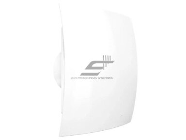 Ventiliatorius su atbuliniu vožtuvu | sklende | su valdikliu | D100 | 230V | 220x175x123mm | IP24 | plastikinis | baltos spalvos | BR4SHRM