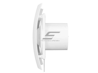 Ventiliatorius su atbuliniu vožtuvu | sklende | su virvele | D100 | 230V | 220x175x123mm | IP24 | plastikinis | baltos spalvos | BR4S2