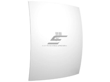 Ventiliatorius su atbuliniu vožtuvu | sklende | D100 | 230V | 220x175x123mm | IP24 | plastikinis | matinės baltos spalvos | BR4SMB