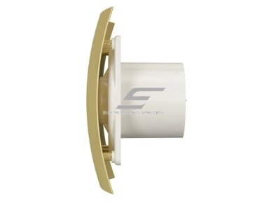 Ventiliatorius su atbuliniu vožtuvu | sklende | D100 | 230V | 220x175x123mm | IP24 | plastikinis | aukso/šampano spalvos | BR4SA