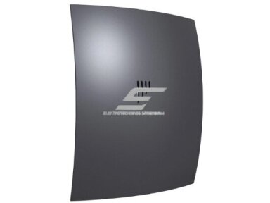 Ventiliatorius su atbuliniu vožtuvu | sklende | D100 | 230V | 220x175x123mm | IP24 | plastikinis | tamsiai pilkos spalvos | BR4STP