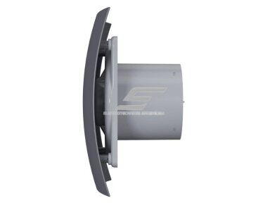 Ventiliatorius su atbuliniu vožtuvu | sklende | D100 | 230V | 220x175x123mm | IP24 | plastikinis | tamsiai pilkos spalvos | BR4STP