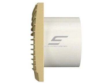 Ventiliatorius su atbuliniu vožtuvu | sklende | D125 | 230V | 175x175x117,5mm | IP24 | plastikinis | aukso/šampano spalvos | TY5SA Ventiliatorius su atbuliniu vožtuvu | sklende | D125 | 230V | 175x175x117,5mm | IP24 | plastikinis | aukso/šampano spalvos | TY5SA