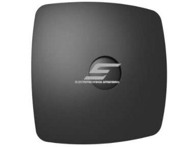 Ventiliatorius su atbuliniu vožtuvu | sklende | D125 | 230V | 200x200x123mm | IP24 | plastikinis | matinės juodos spalvos | OIR5SMJ