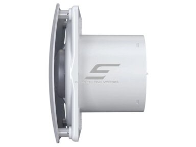 Ventiliatorius su atbuliniu vožtuvu | sklende | D125 | 230V | 200x200x123mm | IP24 | plastikinis | pilkos spalvos | OIR5SP